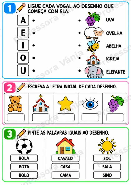 Prévia de KIT TDAH 1º ANO: Português e Matemática (PDF com 20 atividades)