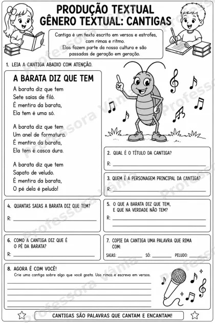 Prévia de 📚 GÊNEROS TEXTUAIS – 3º ANO ✏️💗