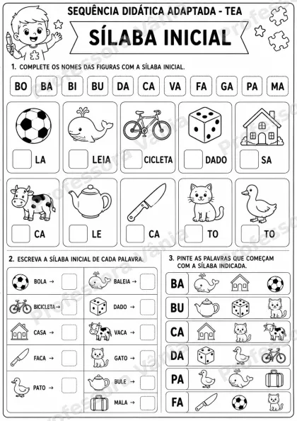 Prévia de Sequência Didática Adaptada – TEA | 1º e 2º Ano