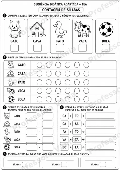 Prévia de Sequência Didática Adaptada – TEA | 1º e 2º Ano