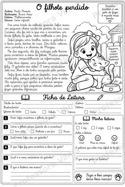 Prévia de 📚 FICHAS DE LEITURA – 3º ANO
