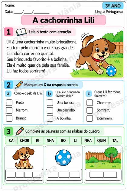 Prévia de 💗 ATIVIDADES ADAPTADAS PARA TDAH – 3º ANO 💗