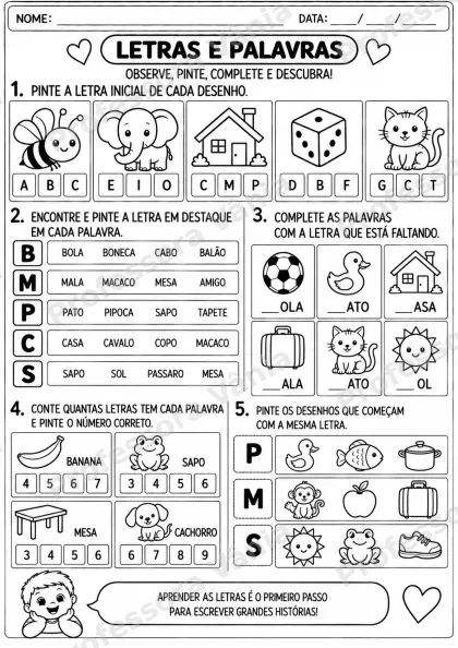 Prévia de 📚 ALFABETIZAÇÃO – 1º ANO ✏️💗