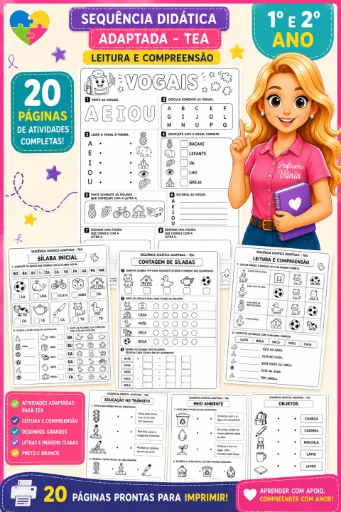 Sequência Didática Adaptada – TEA | 1º e 2º Ano