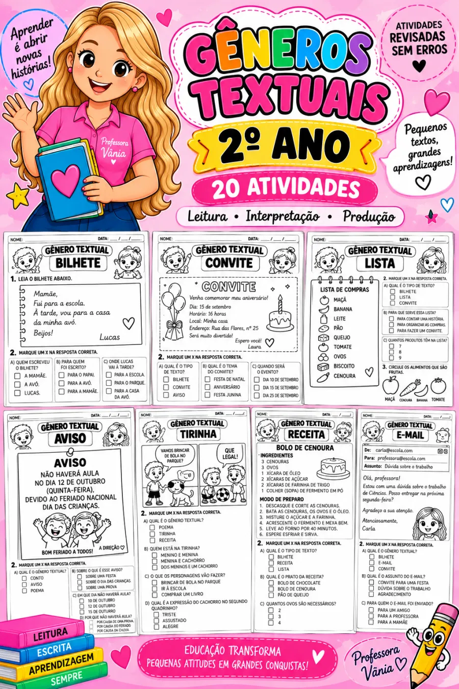 📚💗 GÊNEROS TEXTUAIS – 2º ANO 💗📚