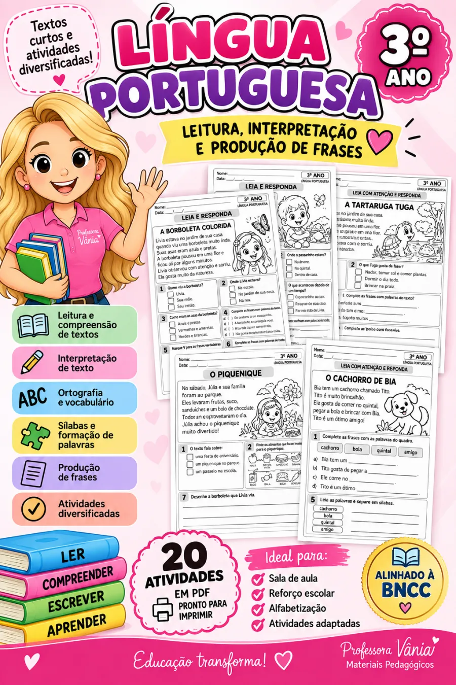 KIT DE LÍNGUA PORTUGUESA – 3º ANO 📚✏️